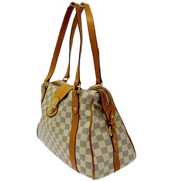 172844 3 Louis Vuitton Damier Azur Streza PM Shoulder Bag Beige