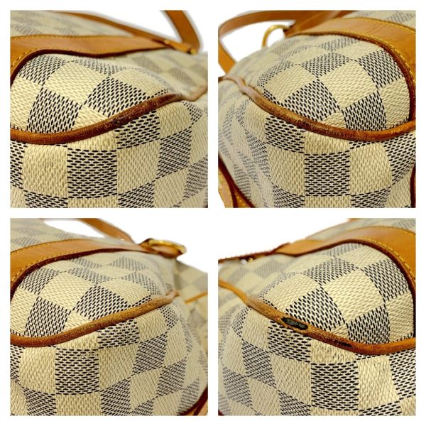 172844 7 Louis Vuitton Damier Azur Streza PM Shoulder Bag Beige