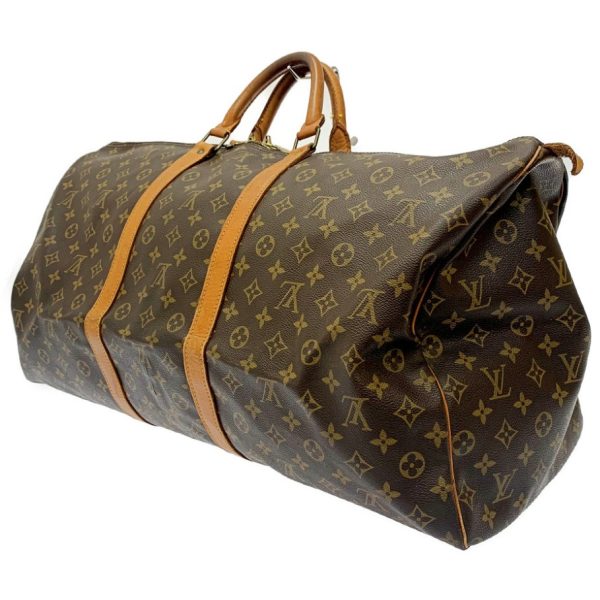 172847 3 Louis Vuitton Monogram Keepall 60 Boston Bag Brown