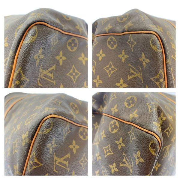 172847 6 Louis Vuitton Monogram Keepall 60 Boston Bag Brown