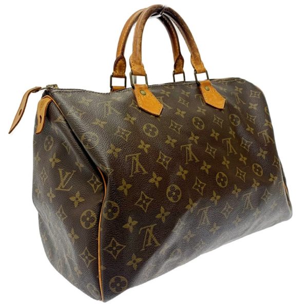 172895 2 Louis Vuitton Monogram Speedy 35 Boston Bag Brown