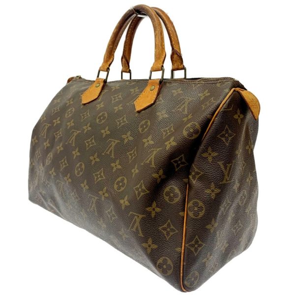 172895 3 Louis Vuitton Monogram Speedy 35 Boston Bag Brown