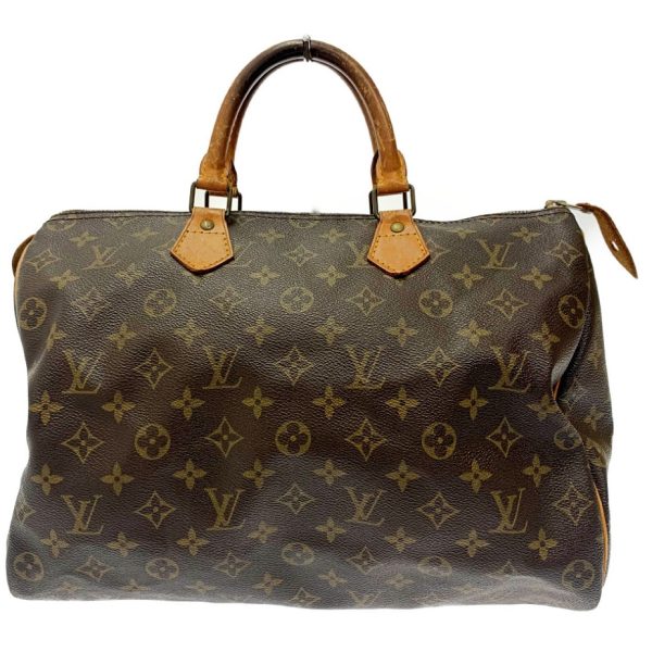 172895 5 Louis Vuitton Monogram Speedy 35 Boston Bag Brown