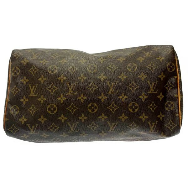 172895 6 Louis Vuitton Monogram Speedy 35 Boston Bag Brown