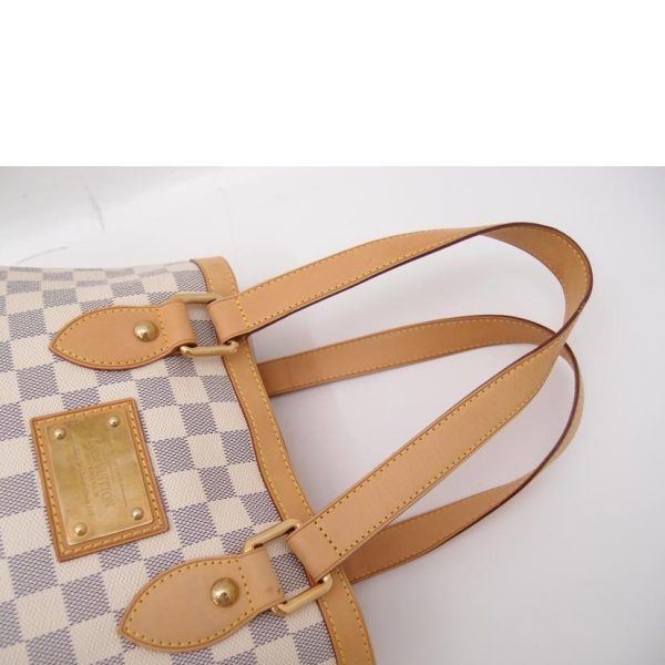 17364 5 Louis Vuitton Hampstead PM Bag Damier Azur White