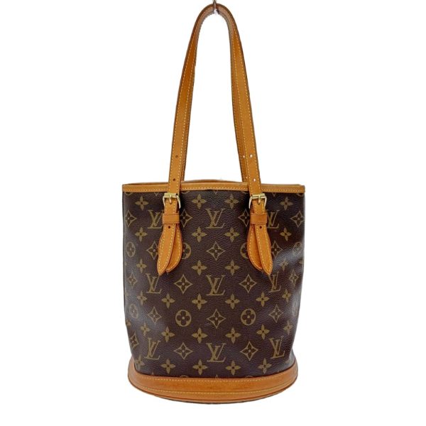 173759 4 Louis Vuitton Monogram Bucket PM Handbag Brown