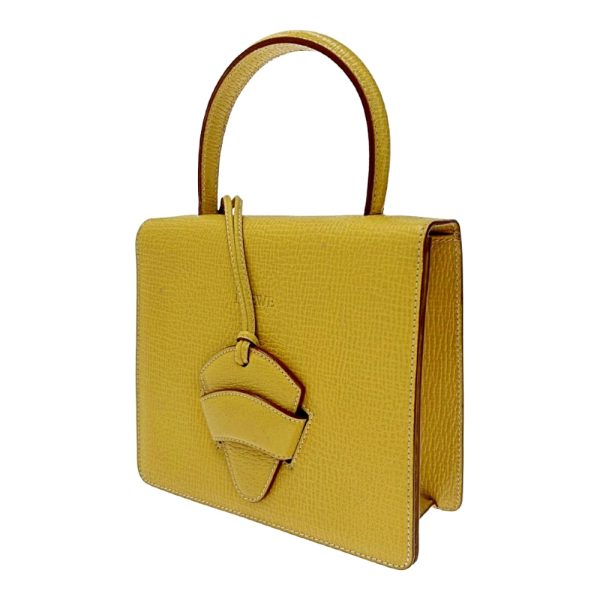 174255 2 Loewe Leather Barcelona 2 Way Handbag Yellow