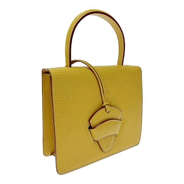 174255 3 Loewe Leather Barcelona 2 Way Handbag Yellow