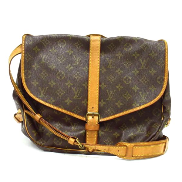 17435 1 Louis Vuitton Saumur Monogram Handbag Brown