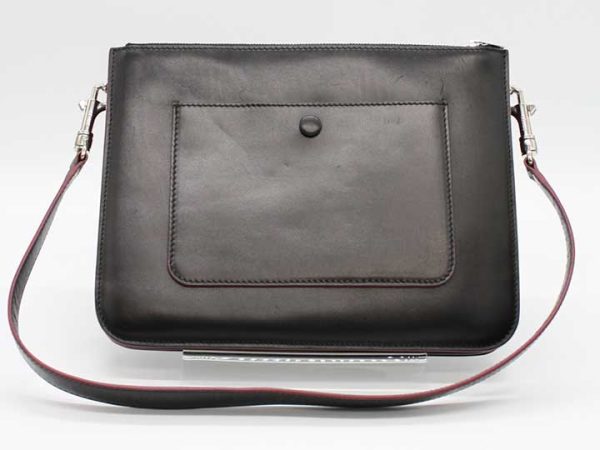 1744 Celine Trio Leather Shoulder Bag Black