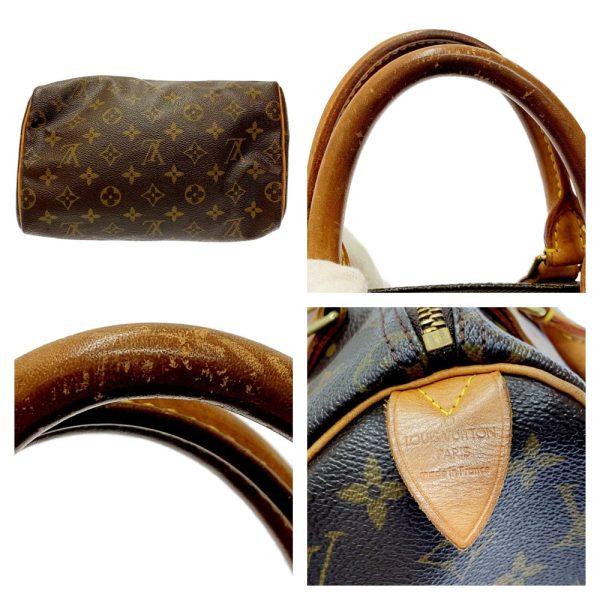 175200 6 Louis Vuitton Monogram Speedy 25 Boston Bag Brown