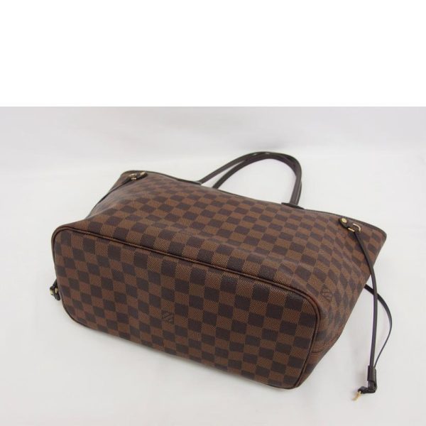 17524 3 Louis Vuitton Neverfull MM Damier Tote Bag Brown