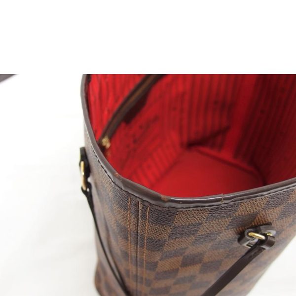 17524 8 Louis Vuitton Neverfull MM Bag Damier Ebene Brown