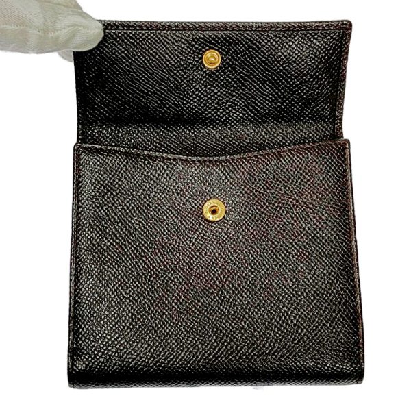 175253 7 Bvlgari Grain Leather Bifold Wallet Brown