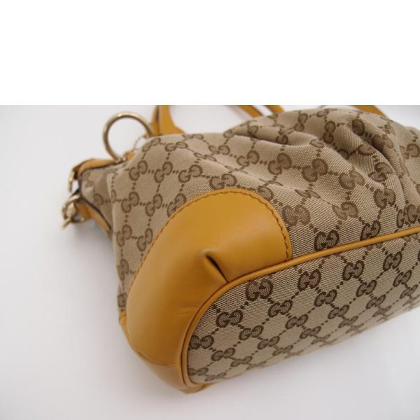 17526 6 Gucci Sookie GG Canvas 2Way Handbag Yellow