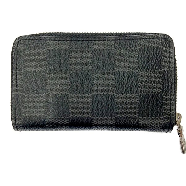 175277 4 Louis Vuitton Damier Graphite Zippy Coin Purse Black