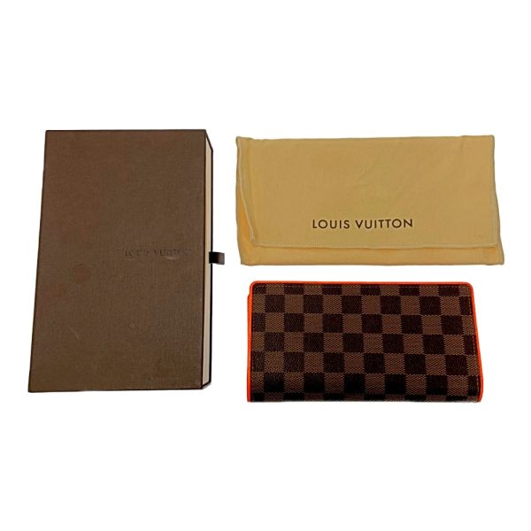 175389 1 Louis Vuitton Damier Portefeuille Brother Long Wallet Brown