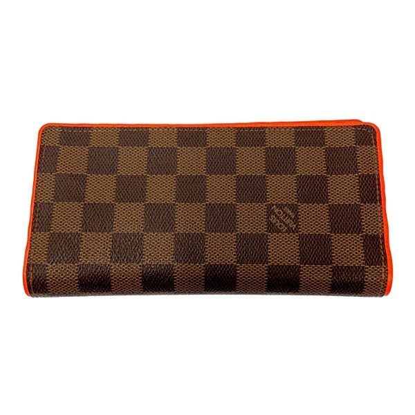 175389 2 Louis Vuitton Damier Portefeuille Brother Long Wallet Brown