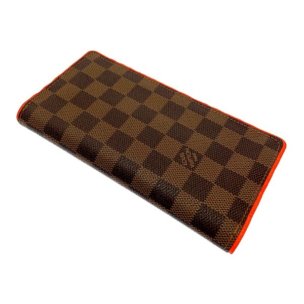 175389 3 Louis Vuitton Damier Portefeuille Brother Long Wallet Brown