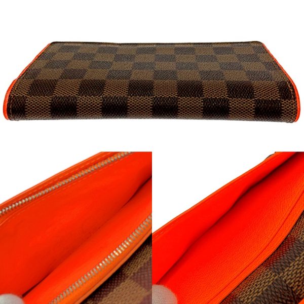 175389 8 Louis Vuitton Damier Portefeuille Brother Long Wallet Brown