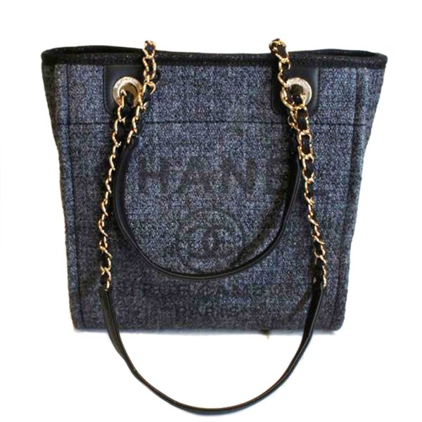 17540 1 Chanel Deauville Chain Tote Bag Lame