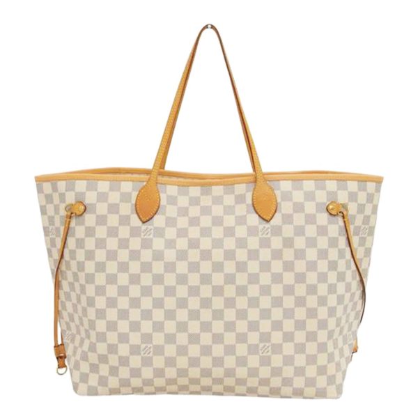 17579 1 Louis Vuitton Neverfull GM Bag Damier Azur White