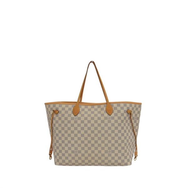 17579 2 Louis Vuitton Neverfull GM Bag Damier Azur White