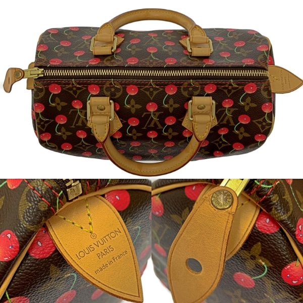 175976 7 Louis Vuitton Monogram Cherry Speedy 25 Handbag Brown