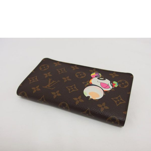 17616 3 Louis Vuitton Portomone Gip Wallet Monogram Panda Brown