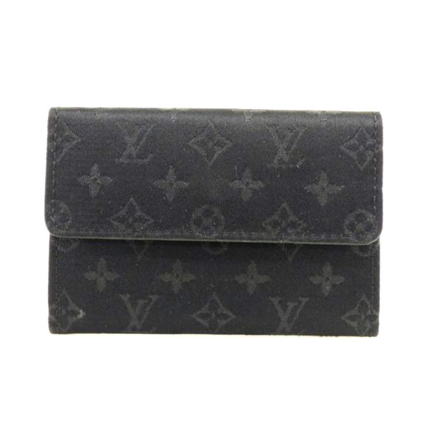 17645 1 Louis Vuitton Portomone Satin Monogram Satin Wallet Brown