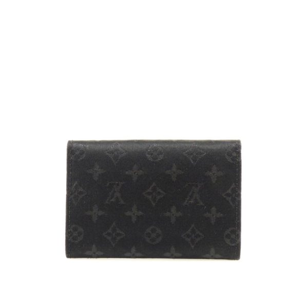 17645 2 Louis Vuitton Portomone Satin Monogram Satin Wallet Brown