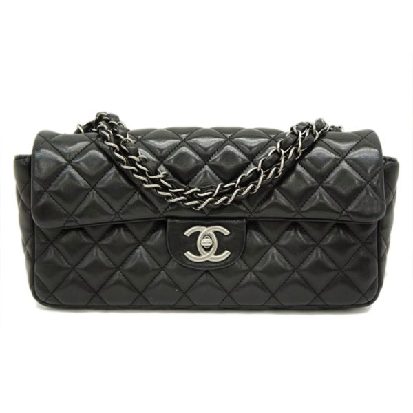 17717 1 Chanel Matelasse Lambskin Chain Shoulder Black