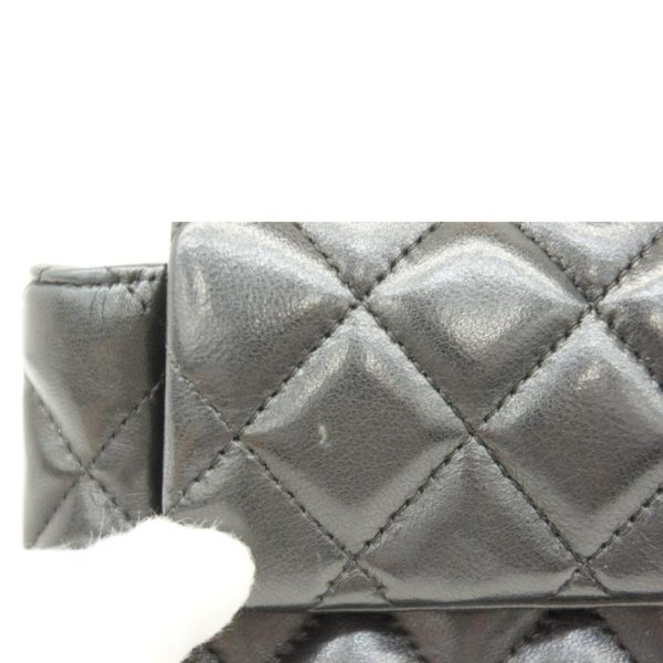 17717 9 Chanel Matelasse Lambskin Chain Shoulder Black