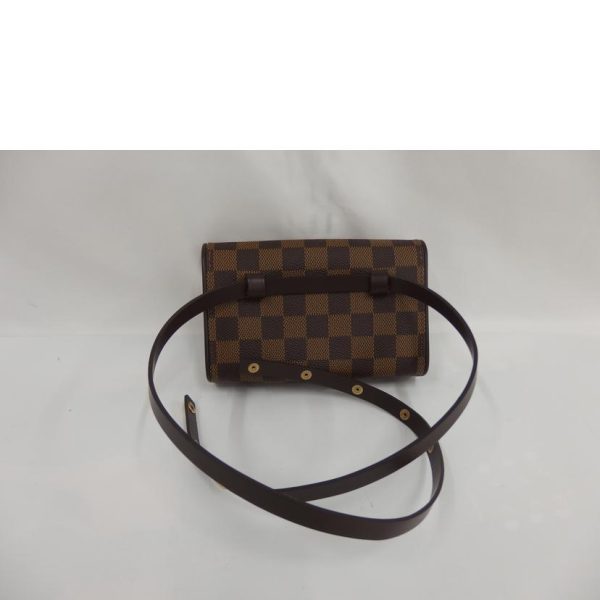 17750 2 Louis Vuitton Pochette Florentine Bag Damier Ebene Brown