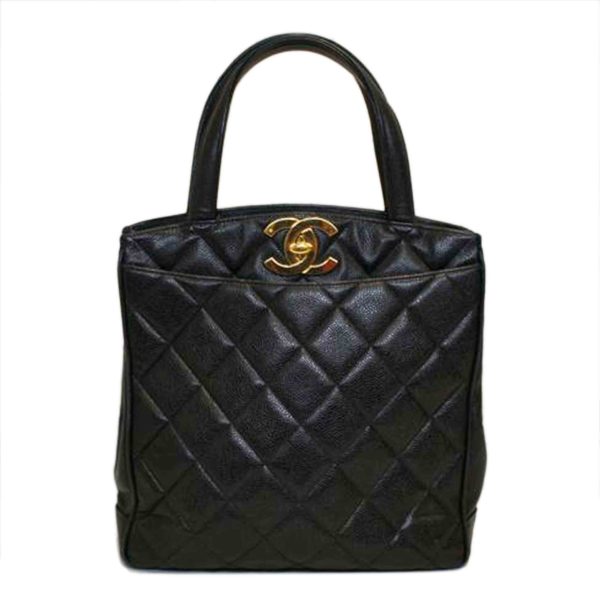 17755 1 Chanel Deca Coco Mark Caviar Skin Handbag