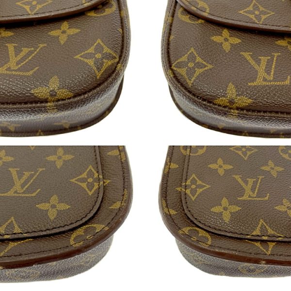 177607 5 Louis Vuitton Monogram Saint Cloud MM Shoulder Bag Brown