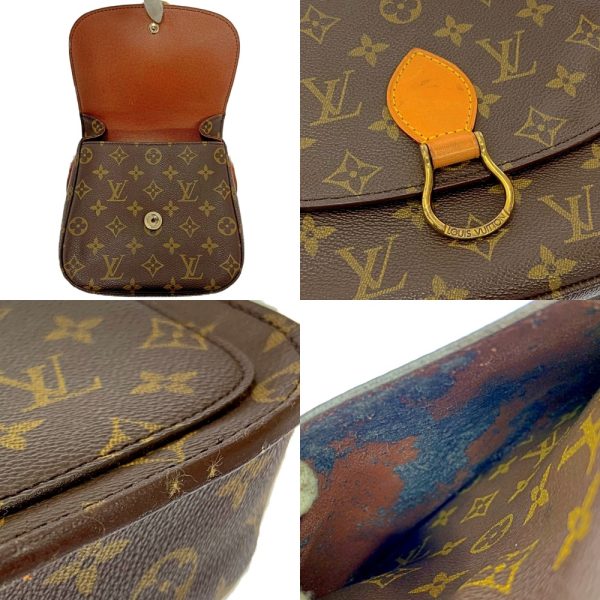 177607 9 Louis Vuitton Monogram Saint Cloud MM Shoulder Bag Brown