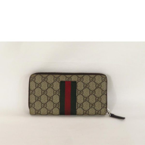 17777 2 Gucci GG Supreme New Web Sherry Line Long Wallet