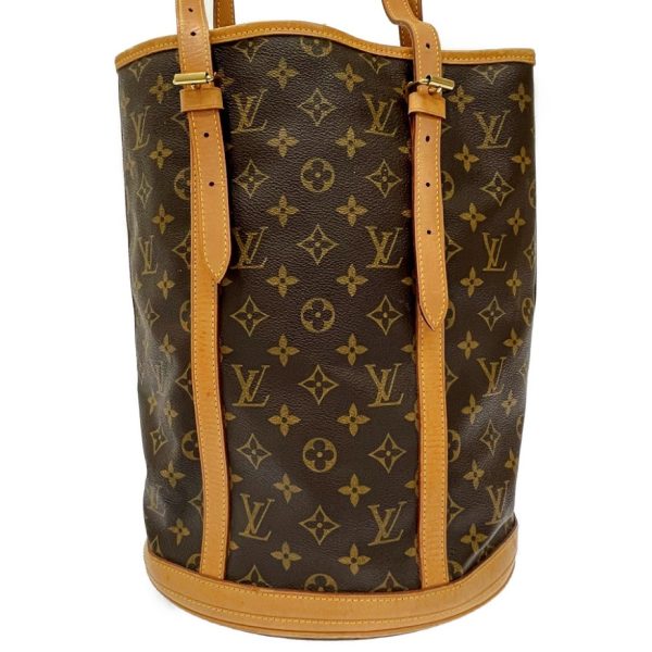 178244 4 Louis Vuitton Monogram Bucket GM Shoulder Bag Brown