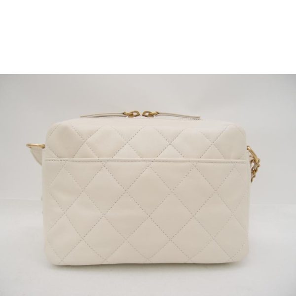 17833 2 Chanel Small Camera Shoulder Bag White