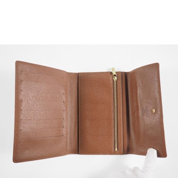 17839 4 Louis Vuitton Pochette Passport Trifold Wallet Brown