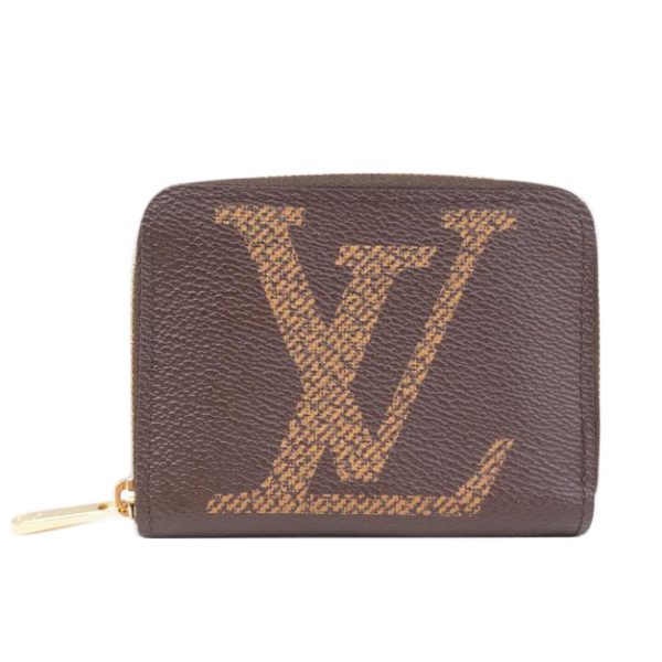 17842 1 Louis Vuitton Zippy Coin Purse Monogram Giant Wallet Brown