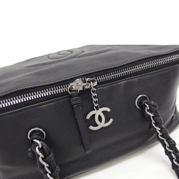 17845 5 Chanel Cocomark Leather Mini Boston Bag Black