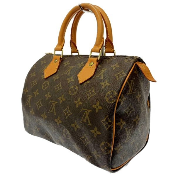 178455 3 Louis Vuitton Monogram Speedy 25 Boston Bag Brown