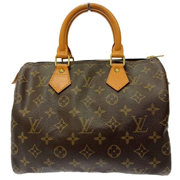 178455 5 Louis Vuitton Monogram Speedy 25 Boston Bag Brown