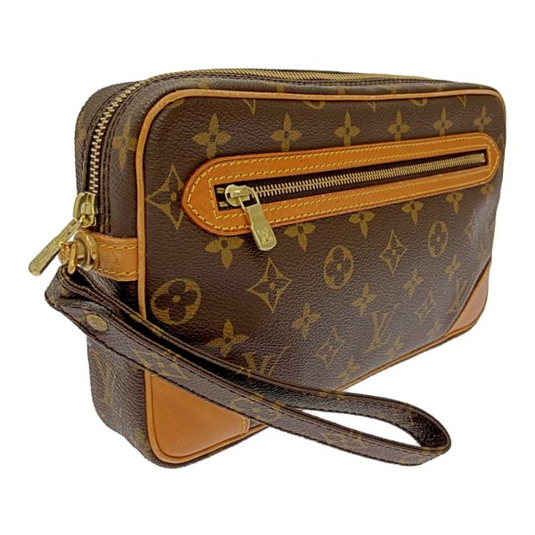 178507 3 Louis Vuitton Monogram Marly Dragonne GM Clutch Bag Brown