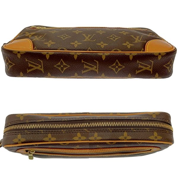 178507 6 Louis Vuitton Monogram Marly Dragonne GM Clutch Bag Brown