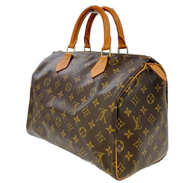 178704 3 Louis Vuitton Monogram Speedy 30 Boston Bag Brown