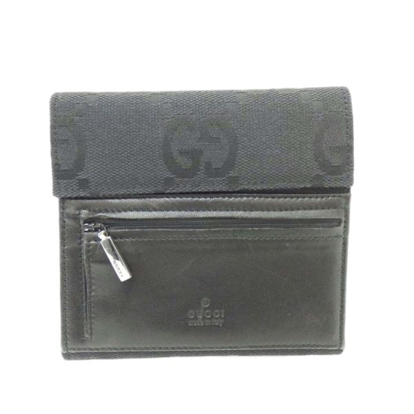 17875 1 Gucci GG Canvas Leather Bifold Wallet