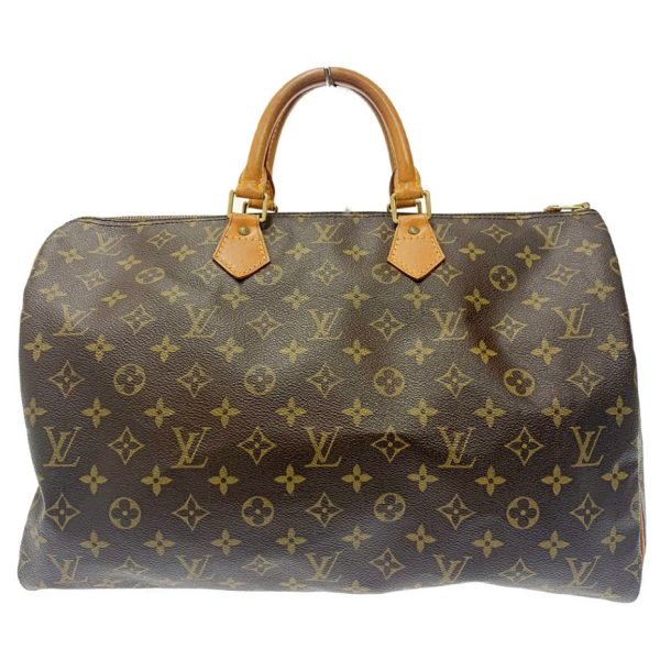 179161 5 Louis Vuitton Monogram Speedy 40 Boston Bag Brown